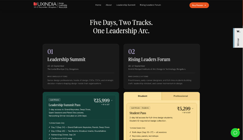 UX India 2026 showcase screenshot 1